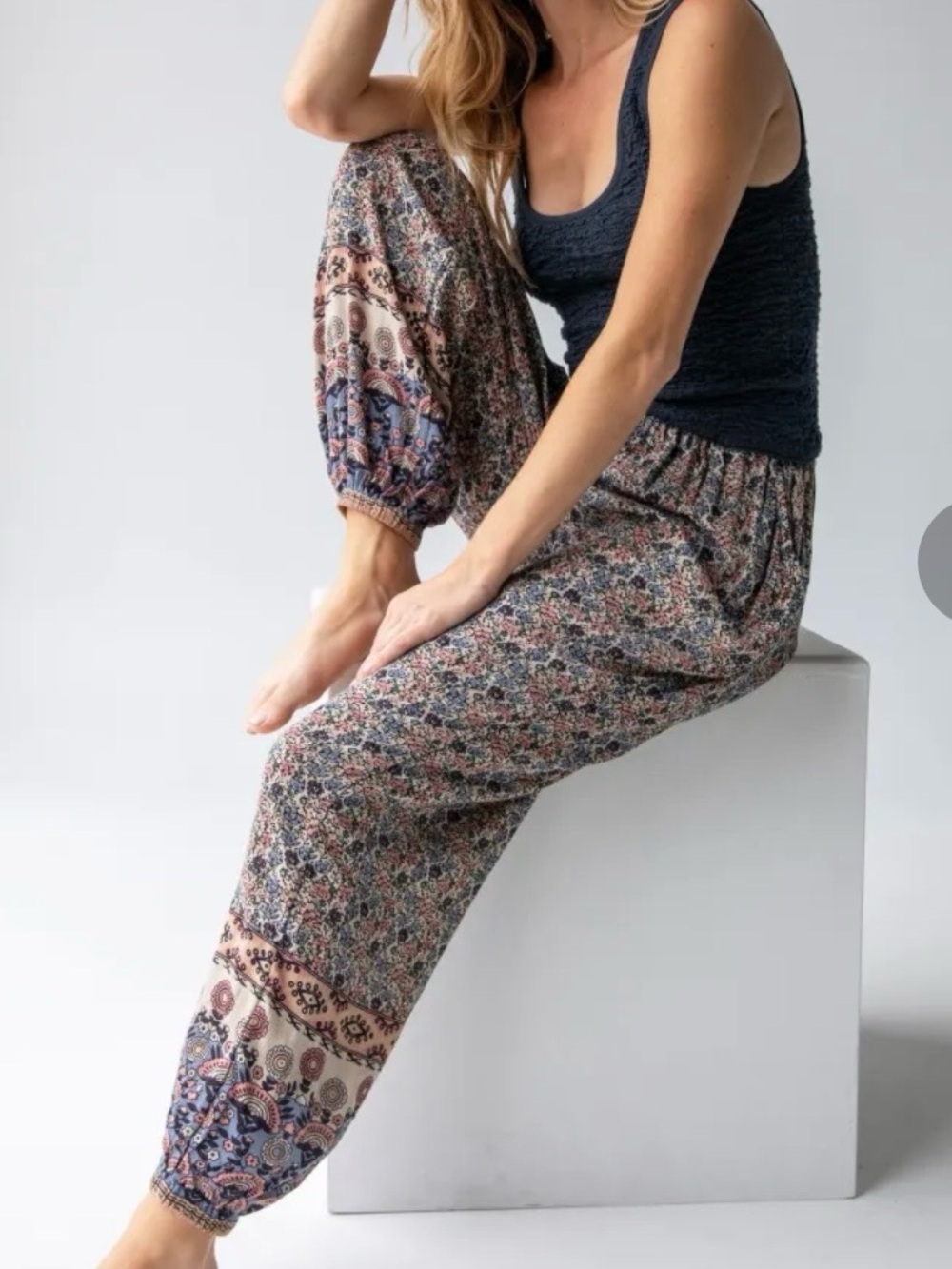 NATURAL LIFE Allison Pant in Border Print Sz L - Picture 2 of 11